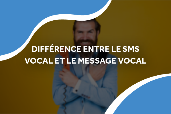 un homme barbu en costume bleu sur fond jaune tenant dans une main un téléphone fixe et dans l'autre un téléphone portable.